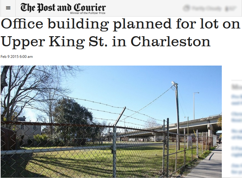 The Post and Courier | Office building planned for lot on Upper King St. in Charleston